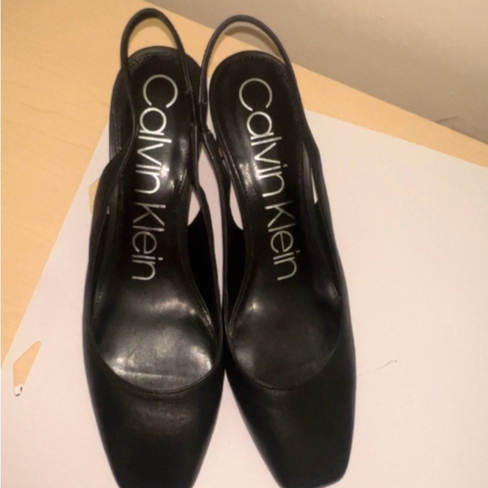 Calvin Klein Black Slingback Heels